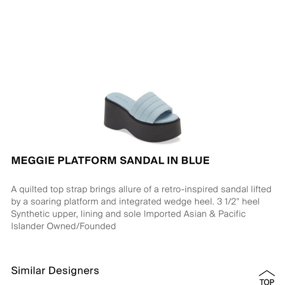 Azalea Wang Maggie Platform Sandal in Blue Size 7 Women’s NEW - Picture 2 of 10